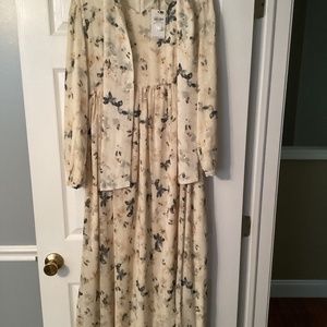 Fully lined long sleeve maxi dress